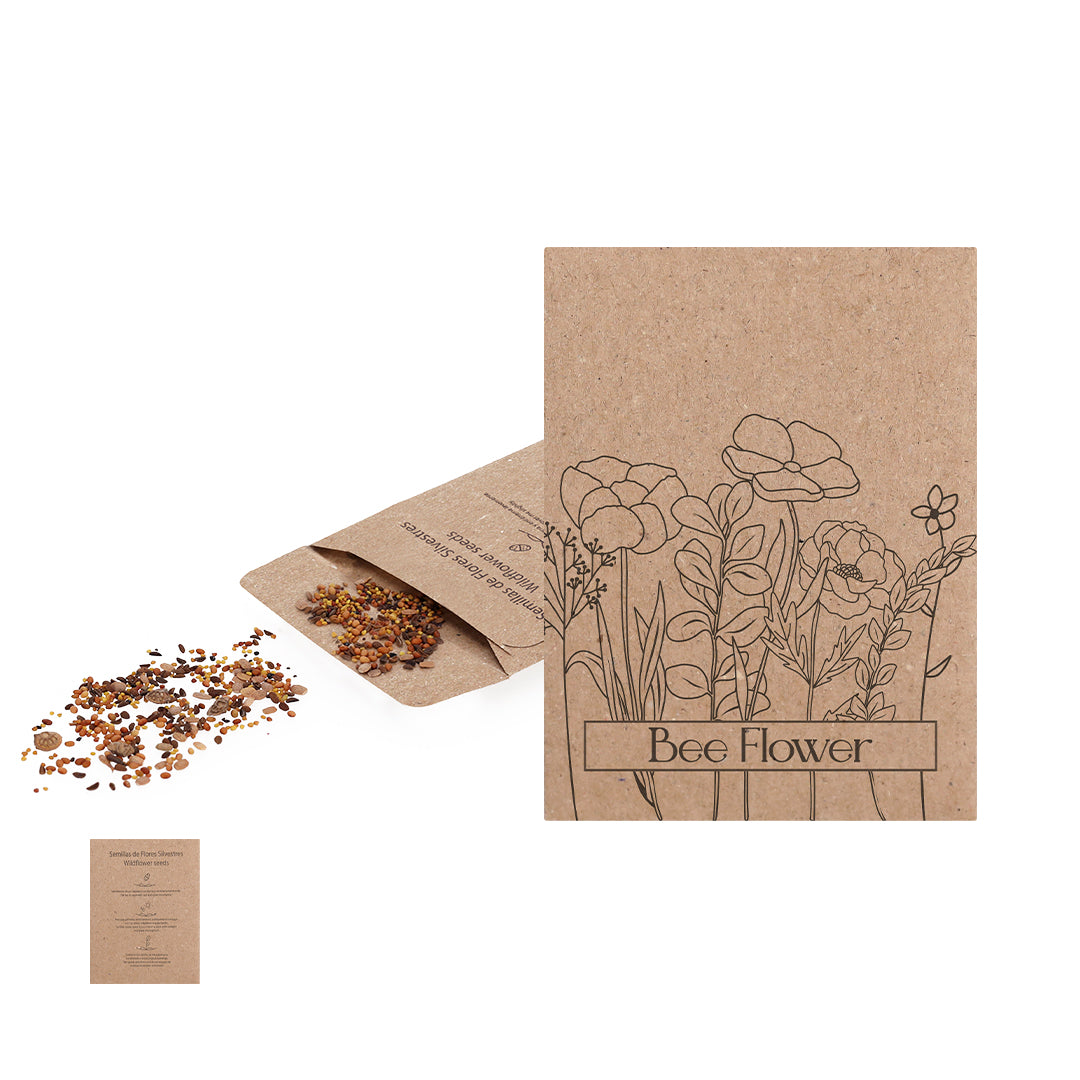 Envelope Ecológico com Sementes de Flores Silvestres