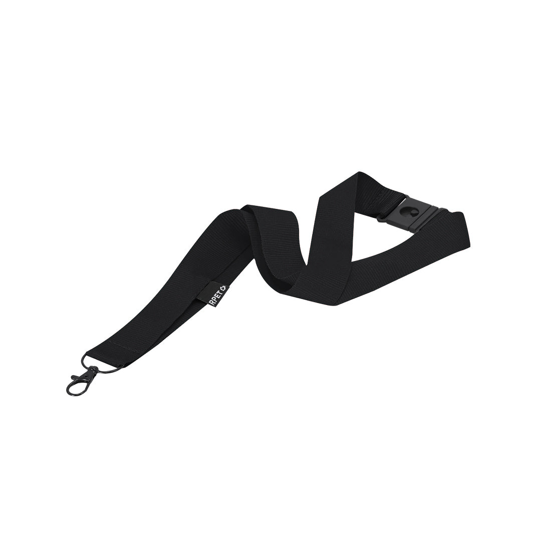 Cordão RPET Macio com Mosquetão Rotativo