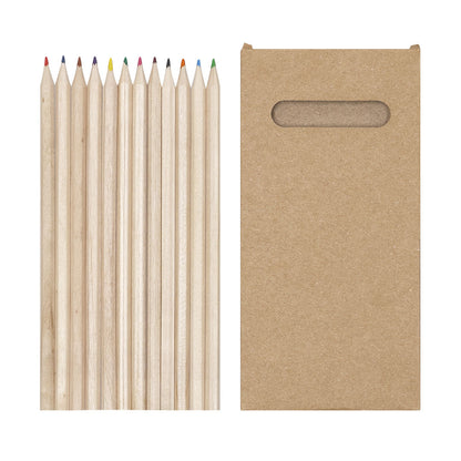 Caixa com 12 Lápis Coloridos em Cartão Reciclado