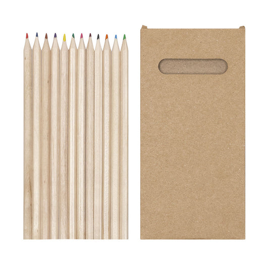 Caixa com 12 Lápis Coloridos em Cartão Reciclado
