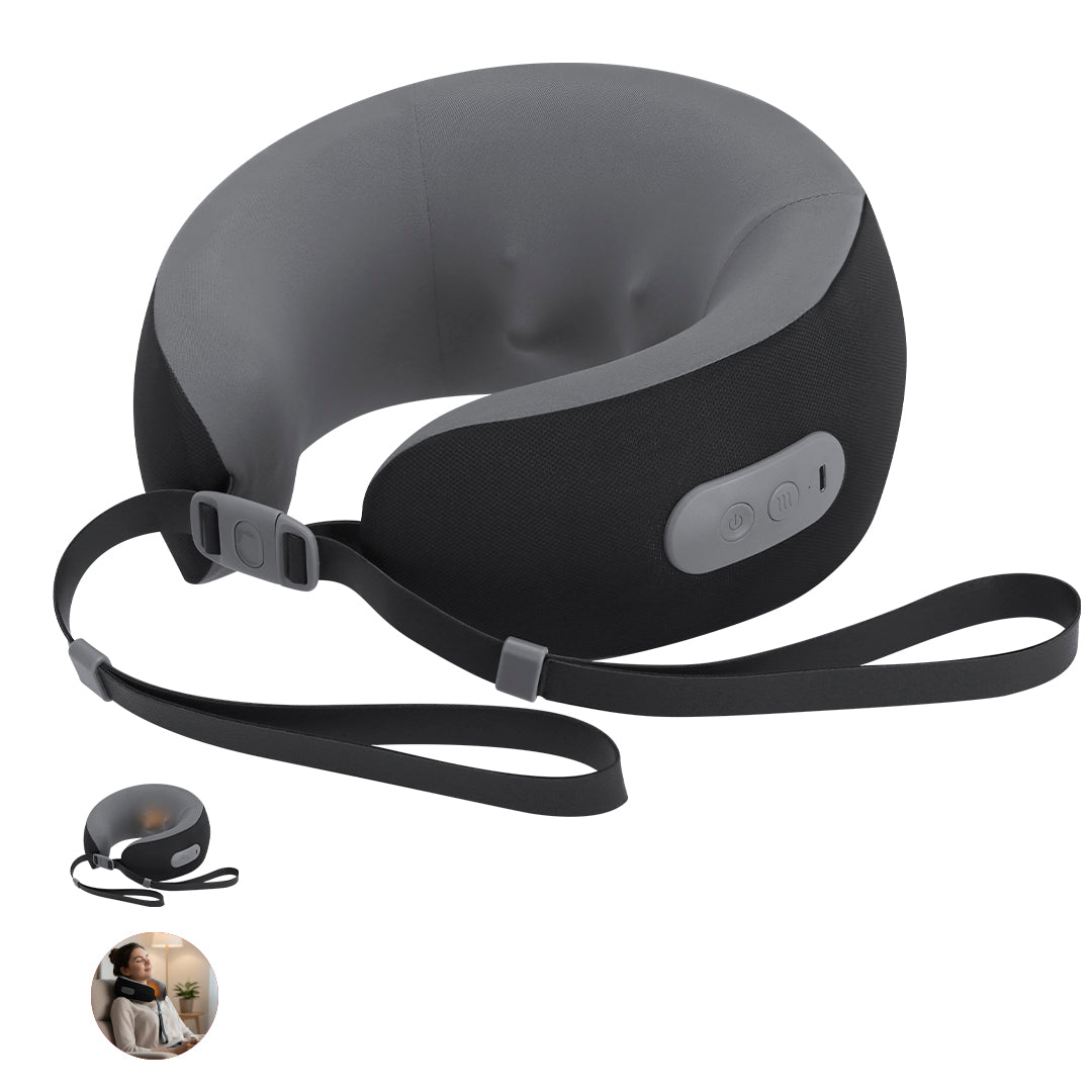 Almofada Portátil com Massagem para Viagens Confortáveis