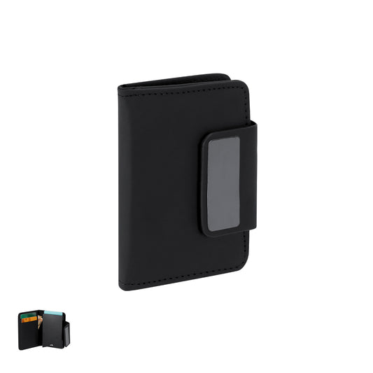 Porta-cartões PU Reciclado com Segurança RFID