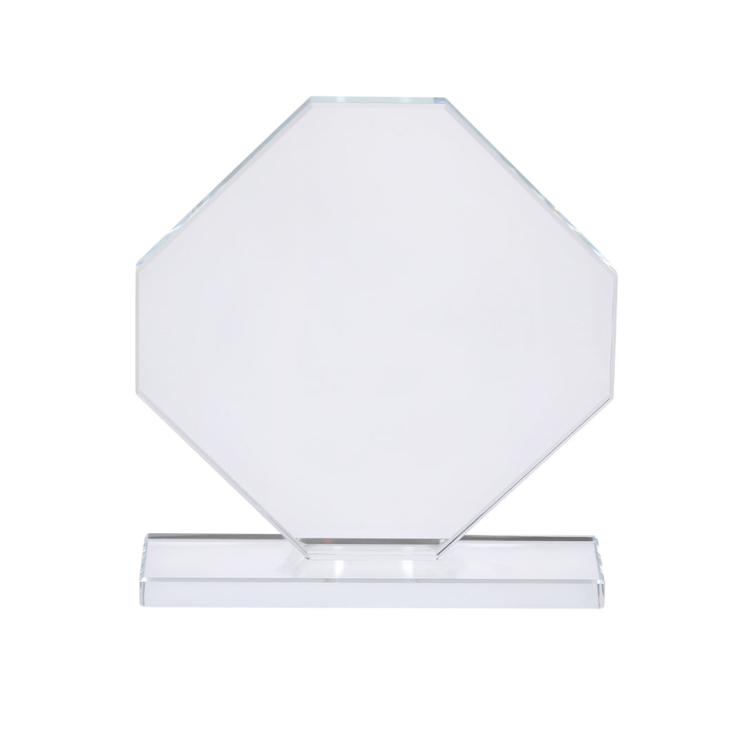 Placa de Cristal Octogonal Elegante para Reconhecimentos