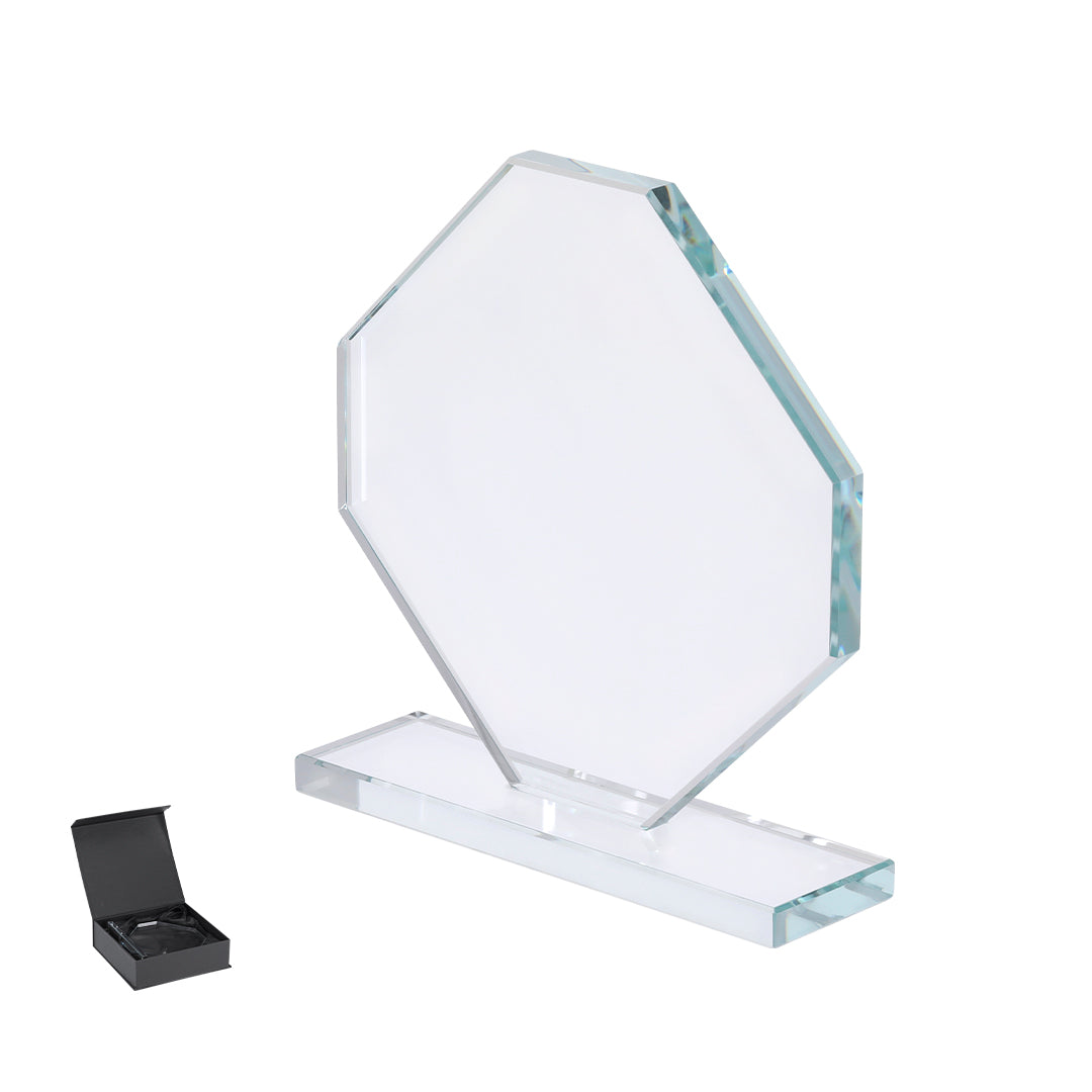 Placa de Cristal Octogonal Elegante para Reconhecimentos