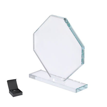 Placa de Cristal Octogonal Elegante para Reconhecimentos