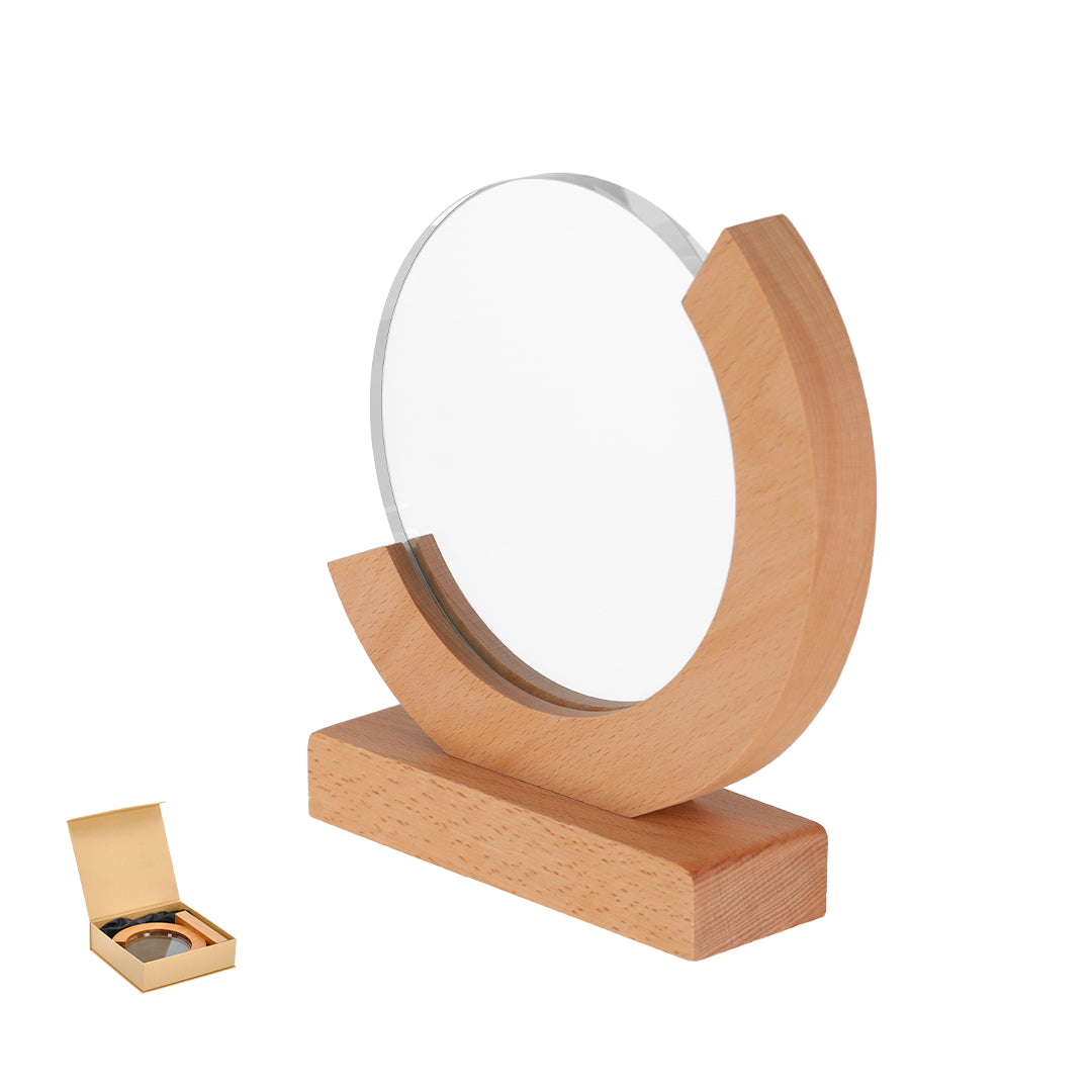 Placa Xiflex em Cristal com Base em Madeira