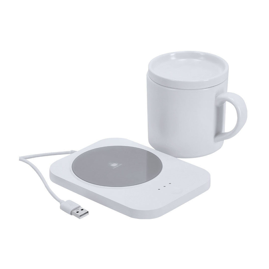 Calentador de Chá com Carregador Sem Fios 15W e Caneca