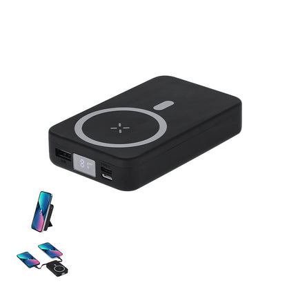 Bateria Externa 10.000 mAh com Suporte Magnético