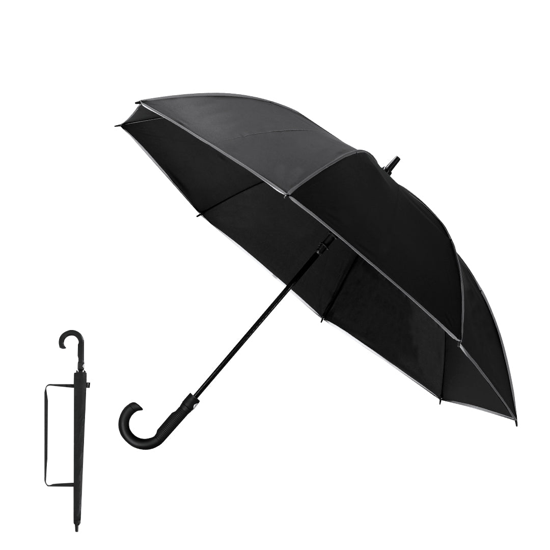 Guarda-chuva à Prova de Vento Elegante em Preto