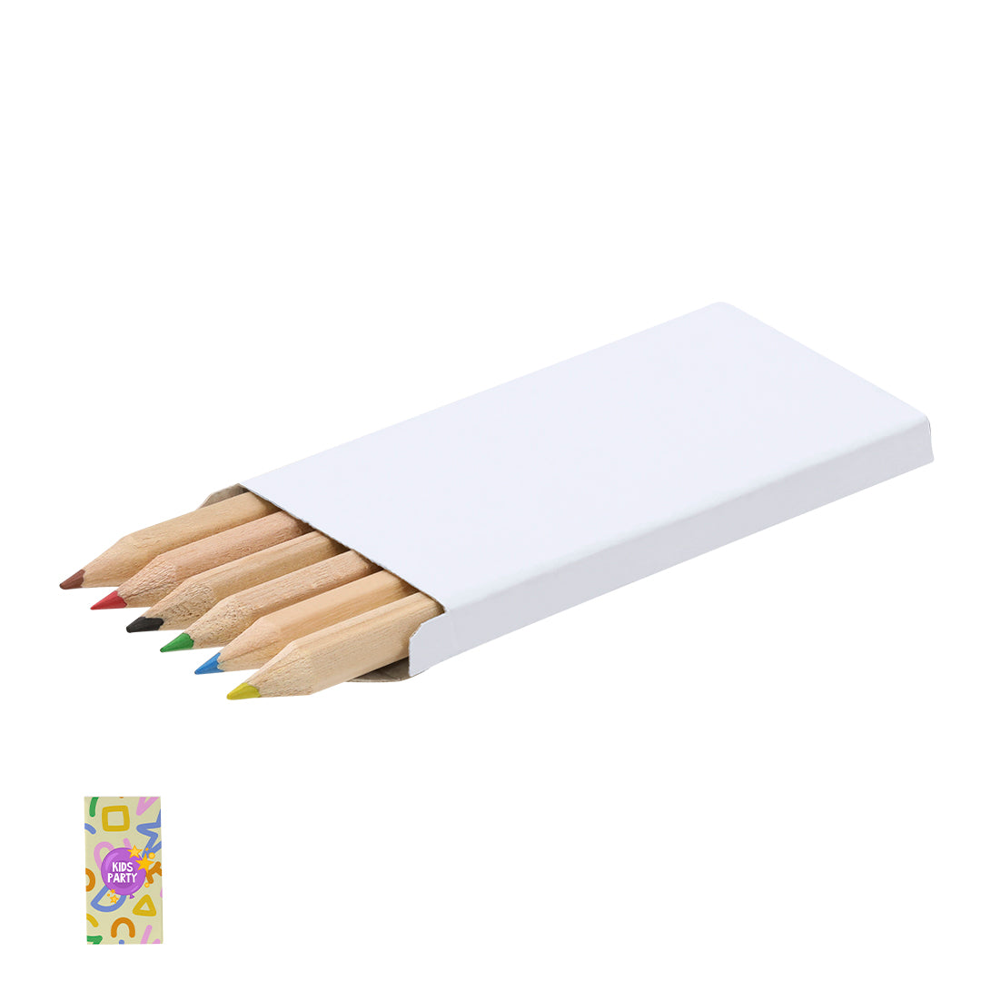 Conjunto 6 Lápis de Madeira Coloridos em Estojo