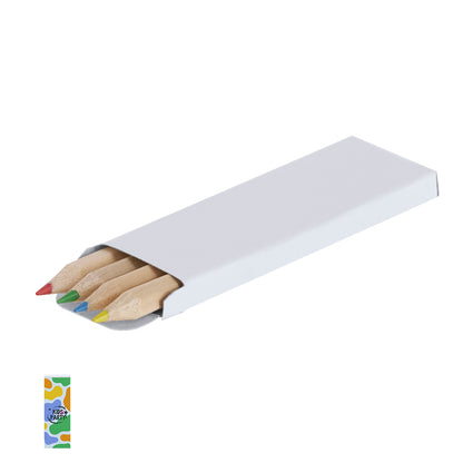 Caixa com 4 Lápis de Madeira Coloridos Hexagonais