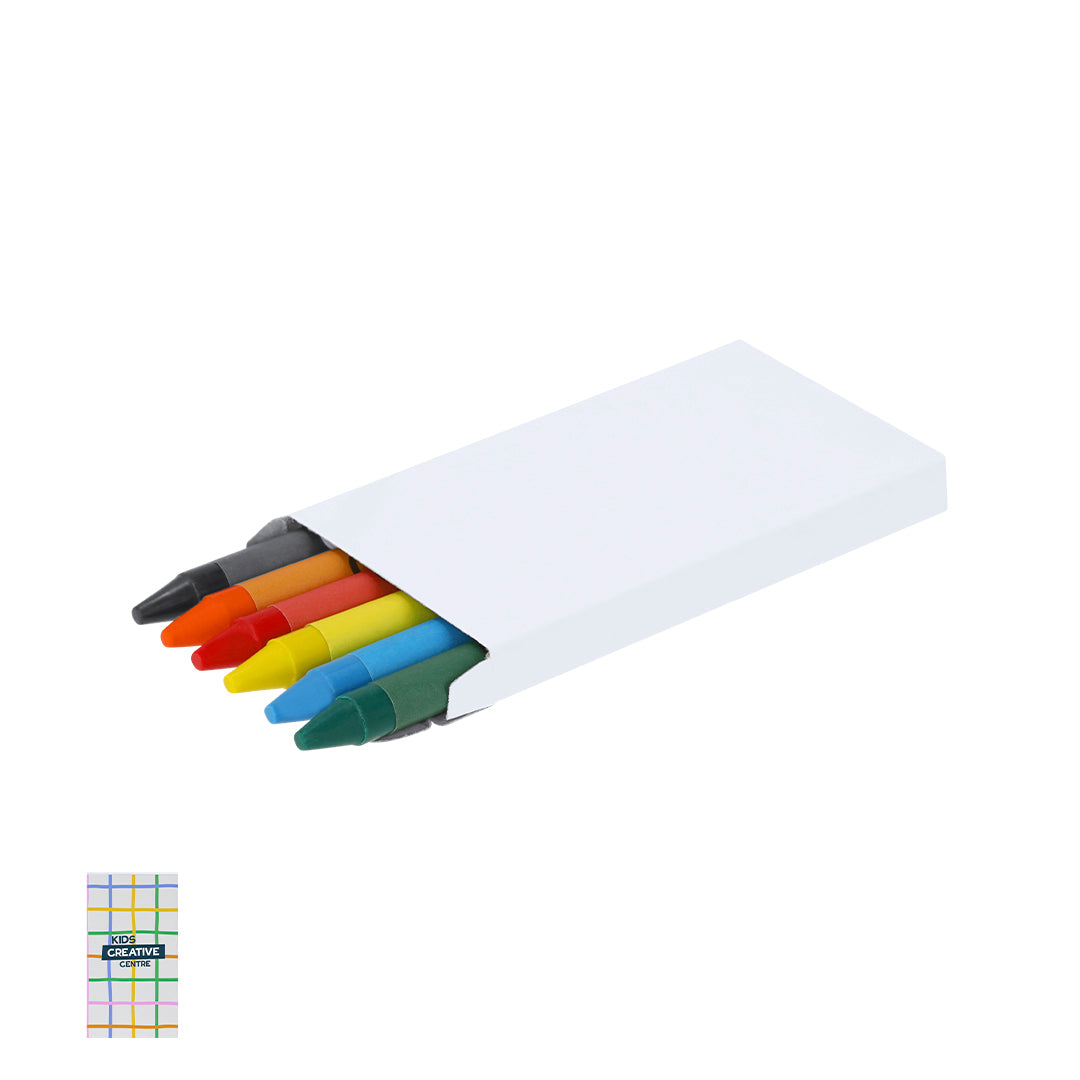 Conjunto de 6 Lápis de Cera Coloridos