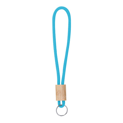 Porta-chaves de Cordão Ajustável em Bambu