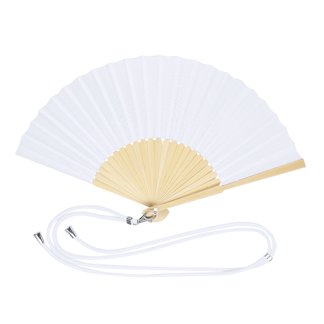 Ventilador de Tecido Poliester com Varas de Bambu