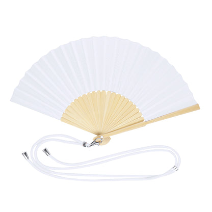 Ventilador de Tecido Poliester com Varas de Bambu