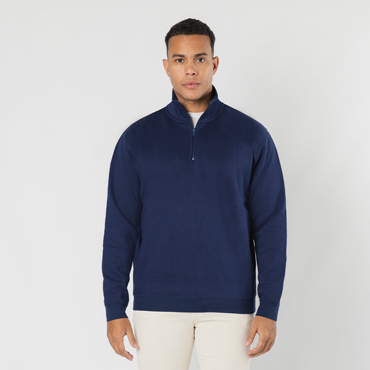 Sweatshirt Unissexo de Meia-Zip em Algodão