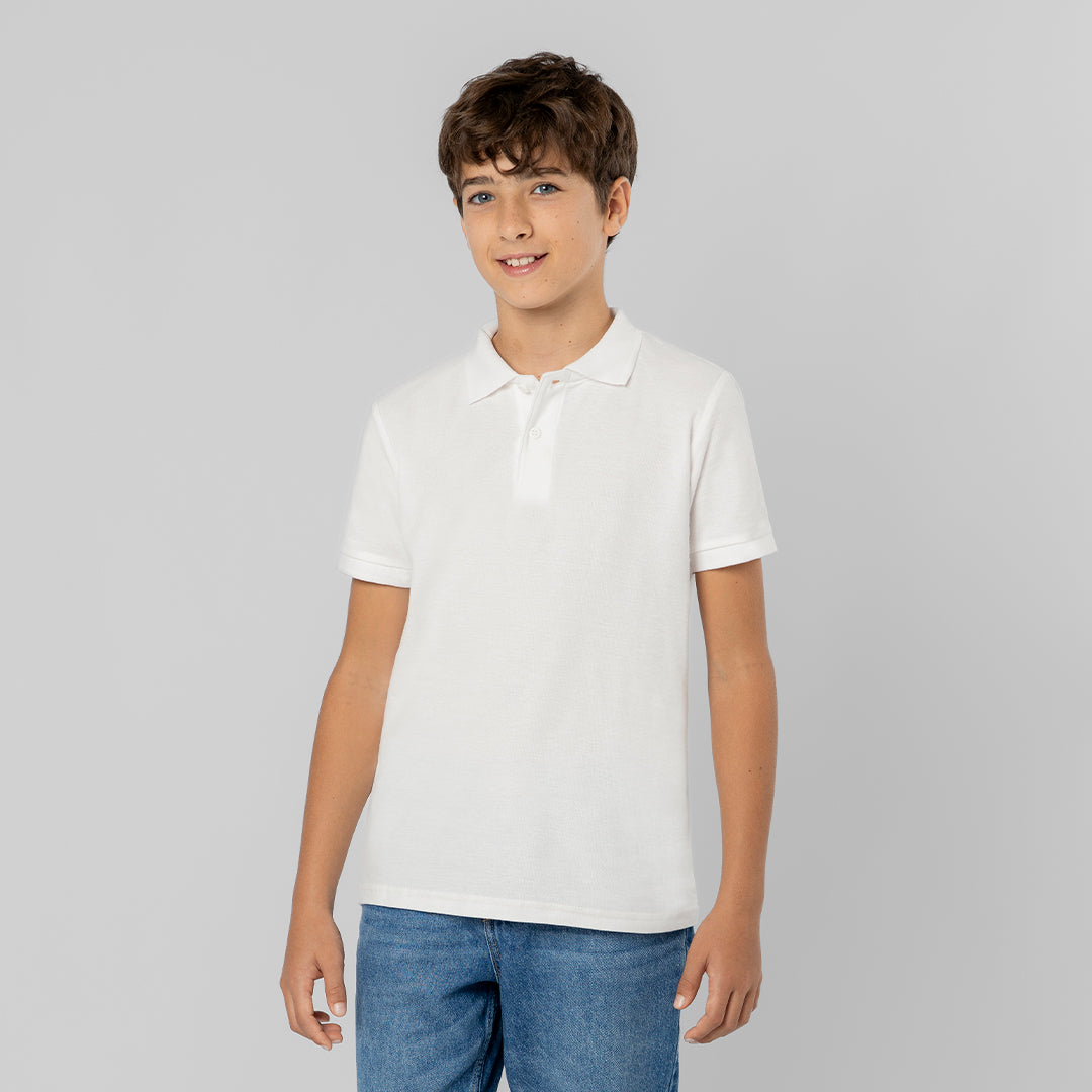 Polo Infantil de Manga Curta 100% Algodão