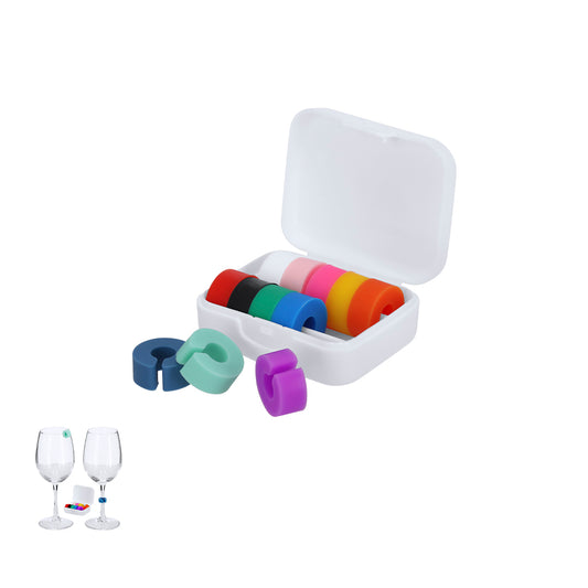 Identificadores de Copos Coloridos em Silicone Flexível