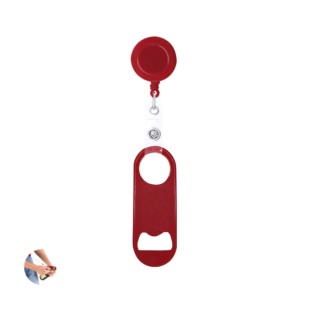 Abridor de Aço Brilhante com Suporte Retrátil