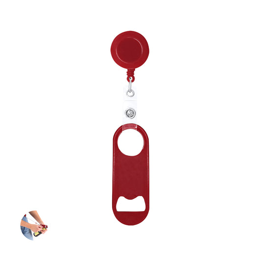 Abridor de Aço Brilhante com Suporte Retrátil