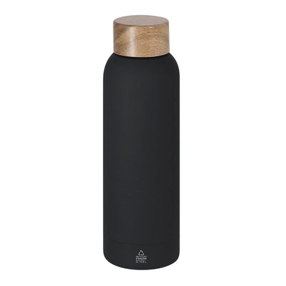 Garrafa Inox 700ml com Tampa de Madeira