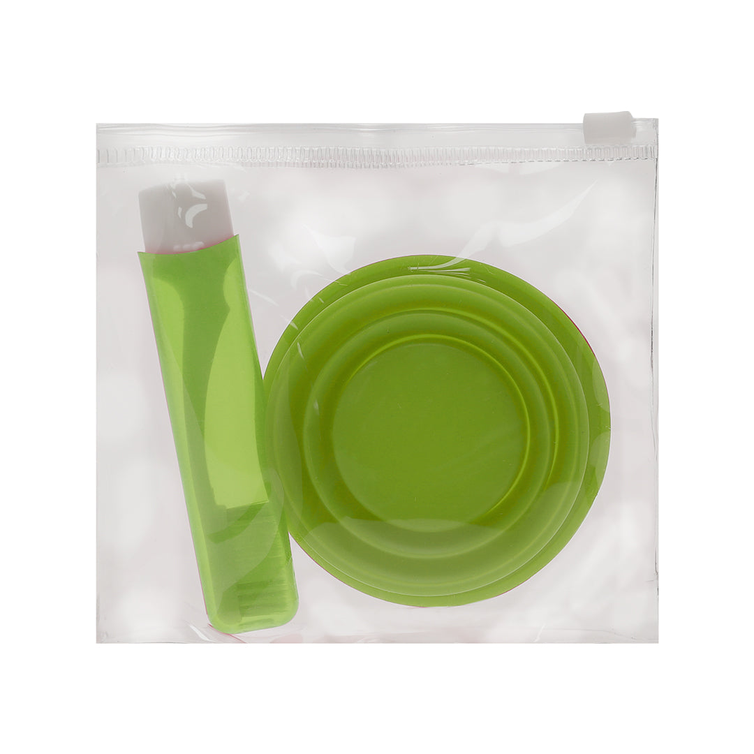 Conjunto de Escova de Dentes e Copo Dobrável