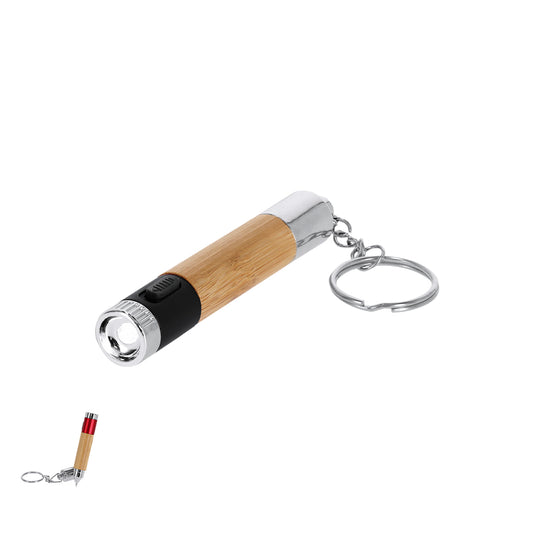 Caneta com Lanterna LED em Bambu - Design Único
