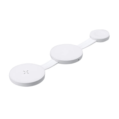 Carregador Sem Fios Magnético 15W 3 em 1 Compacto
