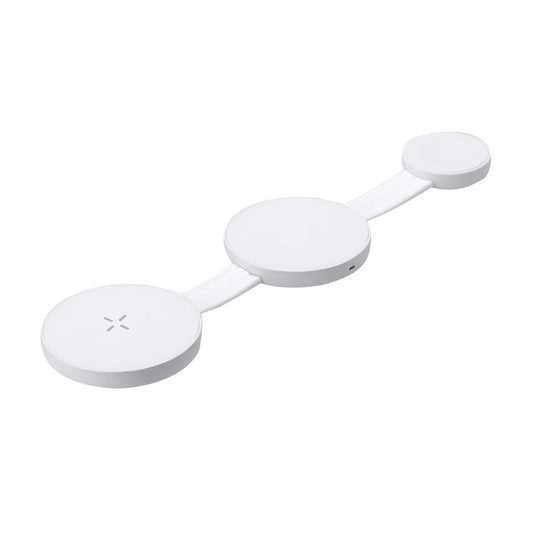 Carregador Sem Fios Magnético 15W 3 em 1 Compacto