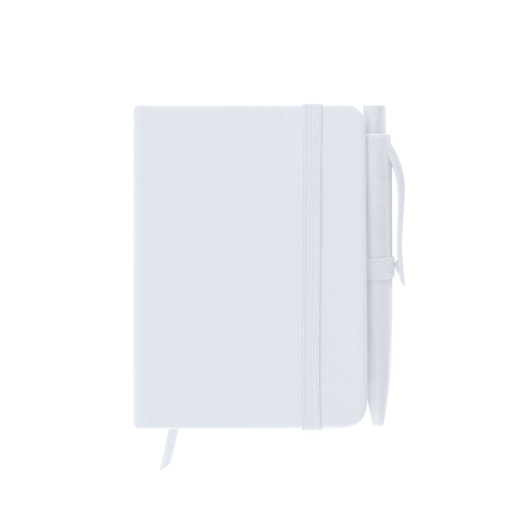 Bloco de Notas Rígido com Caneta e Elástico