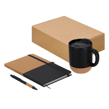 Conjunto Elegante: Blocos, Caneta e Caneca