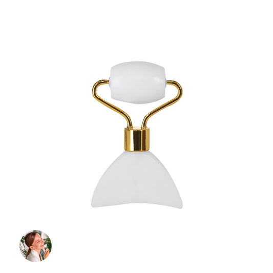 Rolo Facial de Jade Branco - Massagem Relaxante