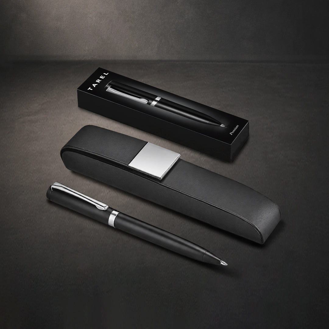Caneta Premium Retrátil em Aço Inoxidável