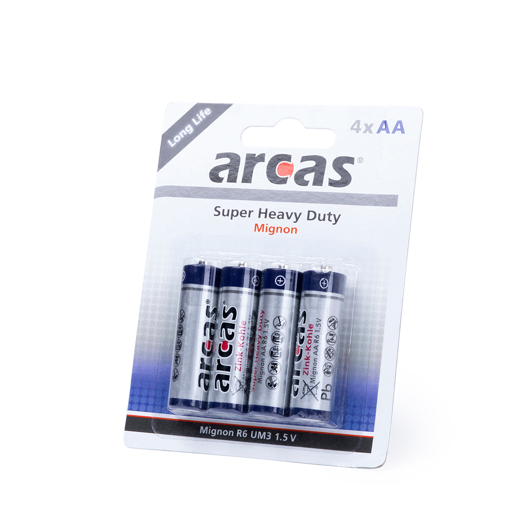 Blister 4 Pilhas AA/R06 1,5V - Potência Duradoura