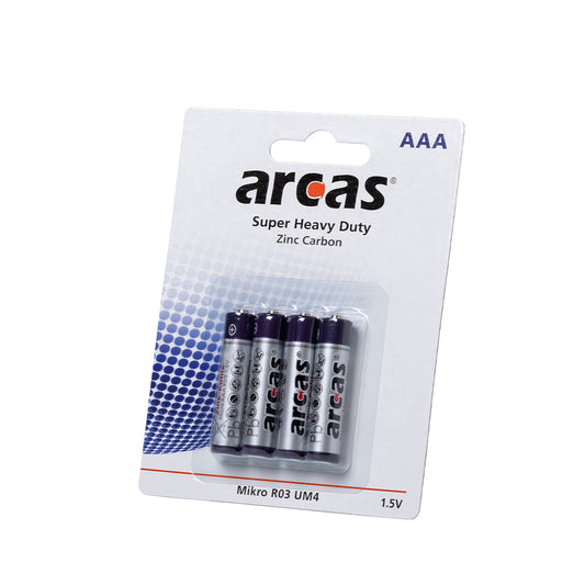 Blister de 4 Pilhas Salinas AAA 1.5V - Potência e Durabilidade