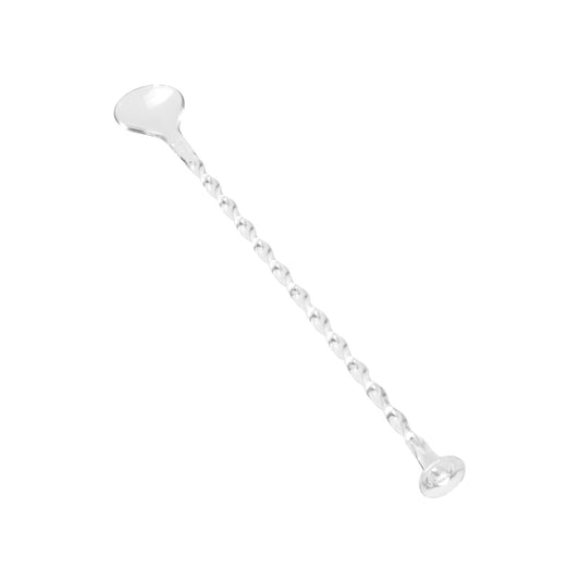Agitador Espiral Transparente 21cm Personalizável