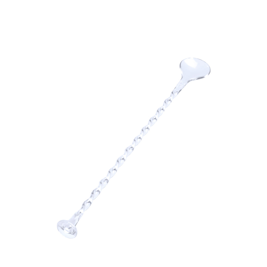 Agitador Espiral Transparente 21cm Personalizável