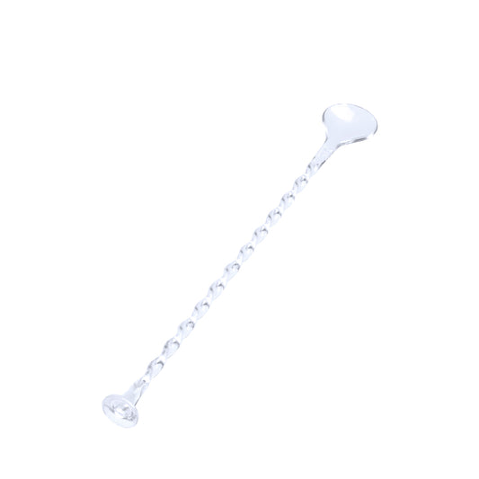 Agitador Espiral Transparente 21cm Personalizável