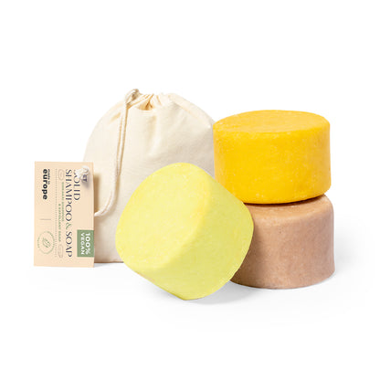 Set Vegano de Champôs Sólidos Naturais Turuen
