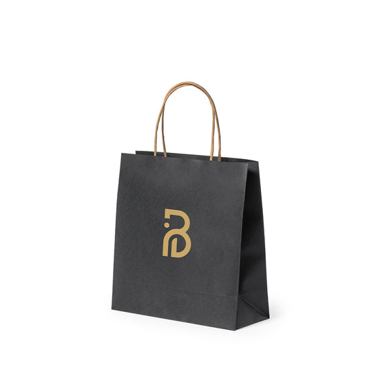 Bolsa Fortis em Papel Reciclado Preto Resistente