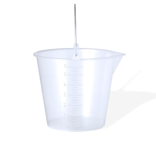 Cubo Medidor Transparente 6L com Asa Metálica