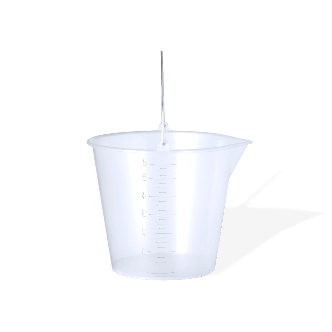 Cubo Medidor Transparente 6L com Asa Metálica