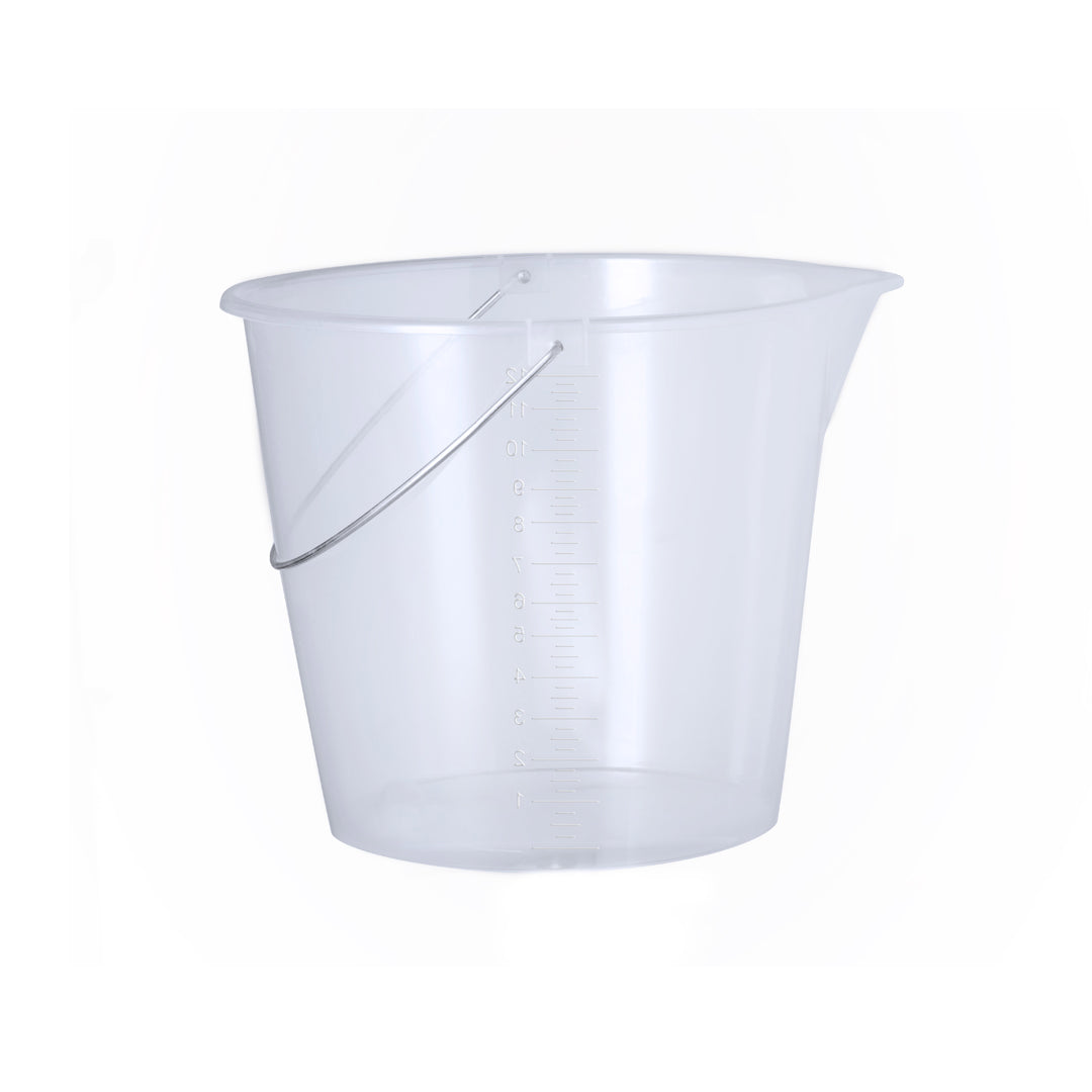 Cubo Medidor Transparente 11L com Asa Metálica