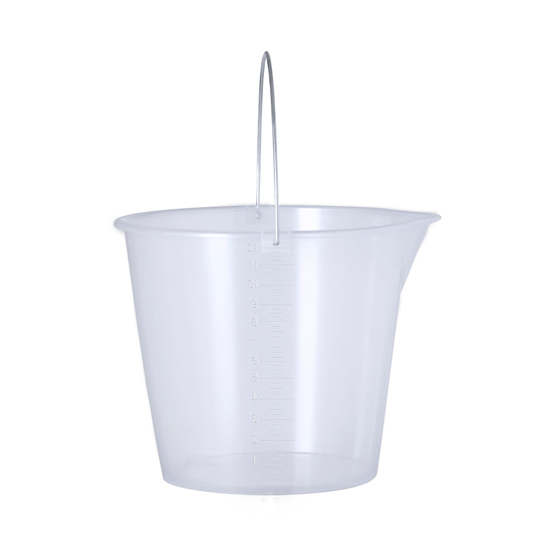 Cubo Medidor Transparente 11L com Asa Metálica