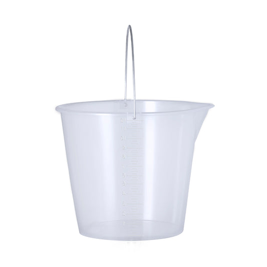 Cubo Medidor Transparente 11L com Asa Metálica