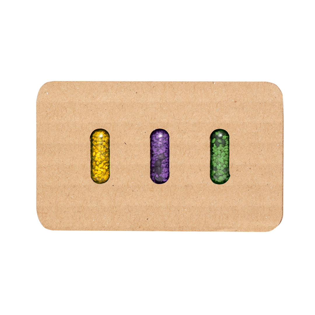 Kit de cápsulas com sementes de lavanda, funcho e endro