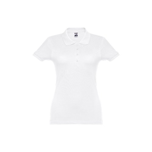 Polo Cintado Senhora Manga Curta em Algodão Cardado THC EVE WH