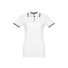Polo Bicolor para Senhora em Algodão 100% - Manga Curta