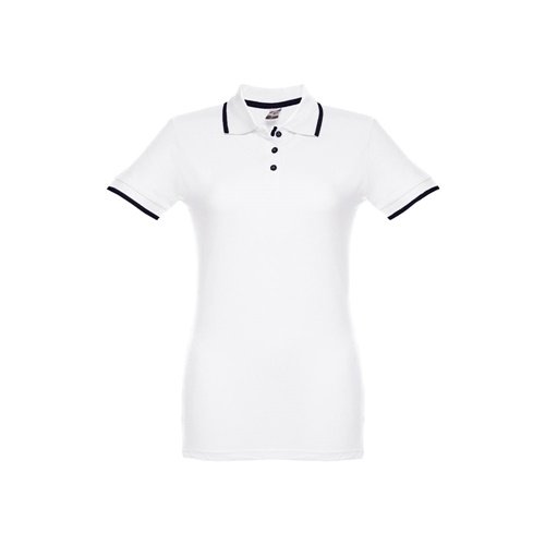 Polo Bicolor para Senhora em Algodão 100% - THC ROME WOMEN WH.