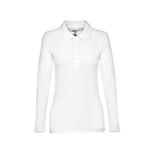 Polo de Manga Comprida para Senhora em Algodão Cardado THC BERN WOMEN WH